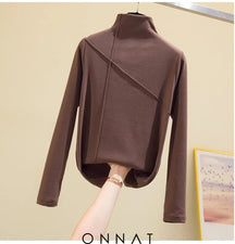 Valerie Turtleneck Top Brown / S Sweaters & Cardigans