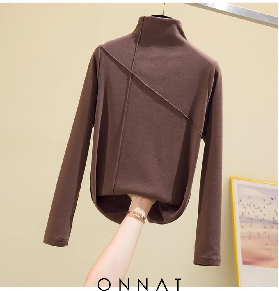 Valerie Turtleneck Top Brown / S Sweaters & Cardigans