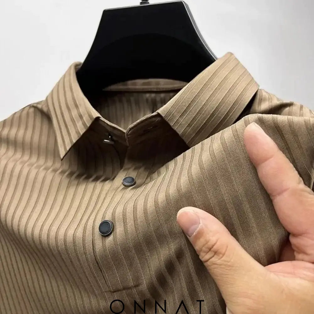 Vermilliôn Legacy Venus® Silk Polo Brown / S Menswear