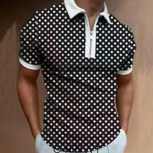 Versatile Modern T-Shirt Black Polka Dots / M Menswear