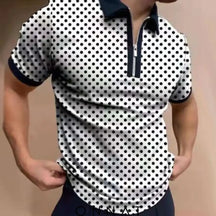 Versatile Modern T-Shirt White Polka Dots / M Menswear