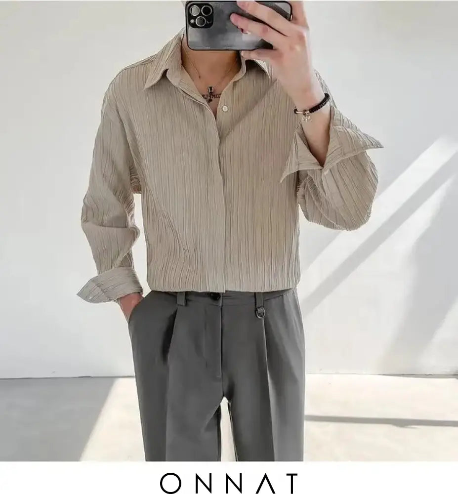 Vintage Long-Sleeved Shirt Menswear