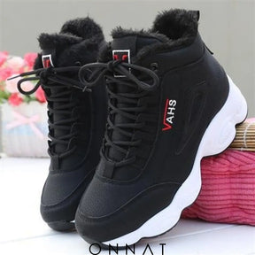 Warm Plush Women’s Sneakers Black / 35 Shoes