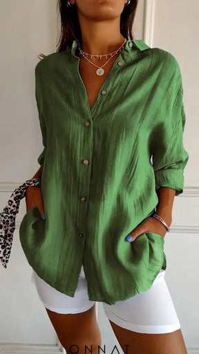 Whitley Onnat - Elegante Blouse Groen / S Tops