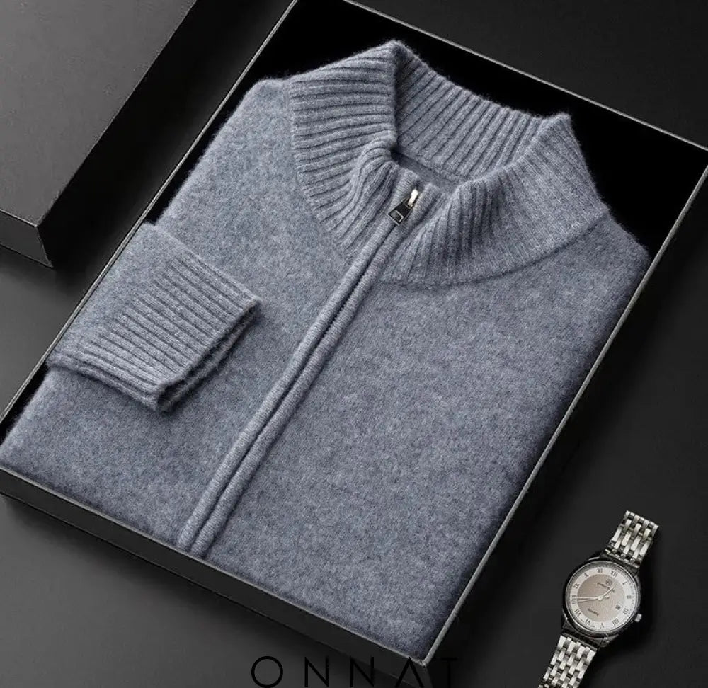 Winter Wool Cardigan Grey / M Menswear