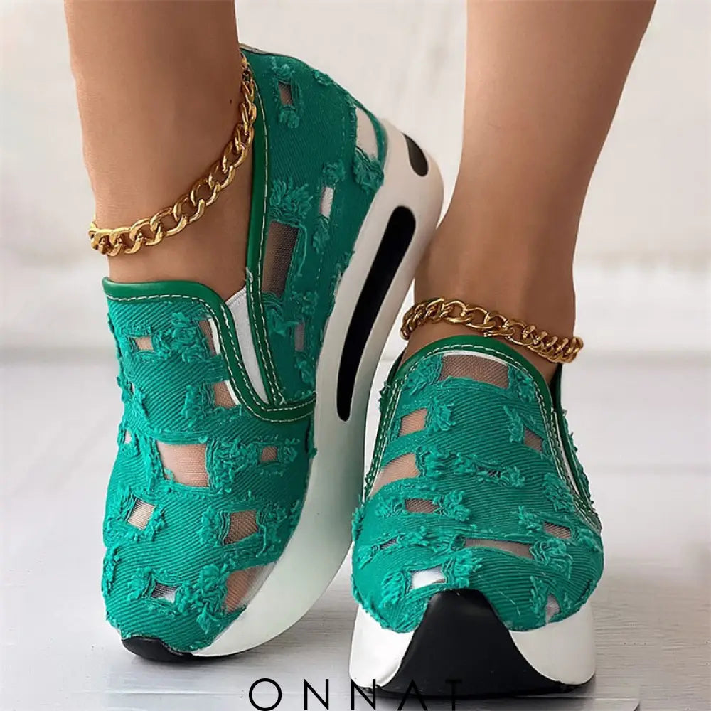 Yara Platform Sneakers Green / 35 Shoes