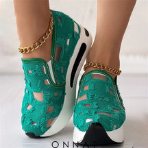 Yara Platform Sneakers Green / 35 Shoes